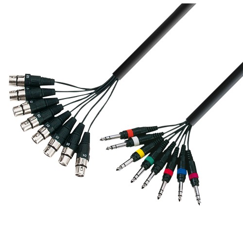 Adam Hall Multicore 8xXLR to 8x6.3mm Jack stereo 3 m
